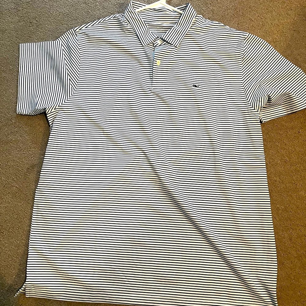NWT. Men’s Vineyard Vines Performance Polo. Sz XXL. Navy/White.